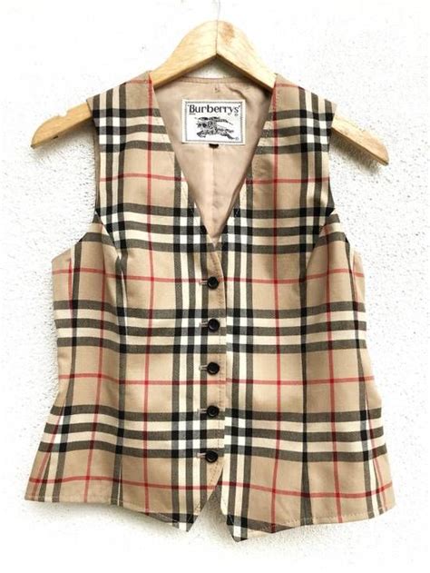 burberry plaid vest|Burberry cashmere jacket.